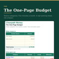 Budget d'une page — gratuit